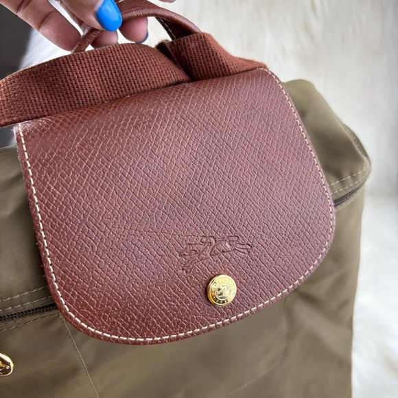 Longchamp Le Pliage Nylon Foldable Backpack with Leather Accents - Picture 5 of 10